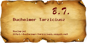 Bucheimer Tarziciusz névjegykártya